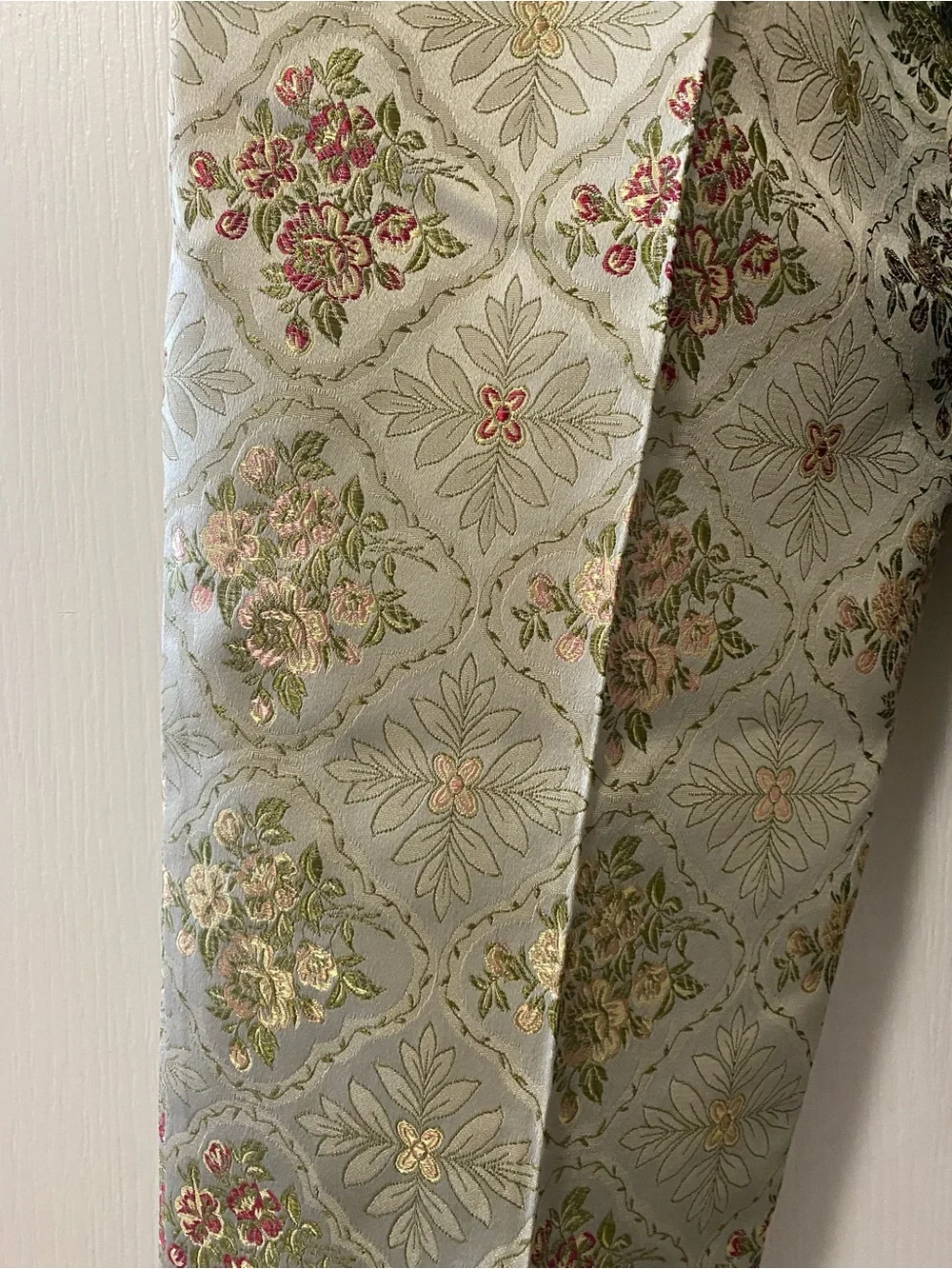 Connie Roberson Metallic Broquard Jacquard Art to Wear Pants Tapestry Damask 6
